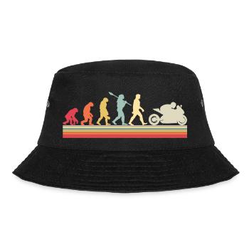 Motorcycle Evolution Vintage Superbike Biker - Bucket Hat - black - Front - Lela (165cm)