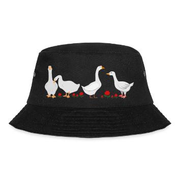 Fun group of geese - Bucket Hat - black - Front - Lela (165cm)