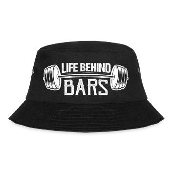 Life Behind Bars Weight Lifting Workout Training - Bucket Hat - black - Front - Lela (165cm)
