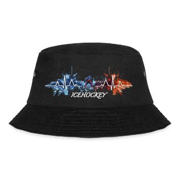 Heartbeat Hockey Heart beat ECG - Bucket Hat - black - Front - Lela (165cm)
