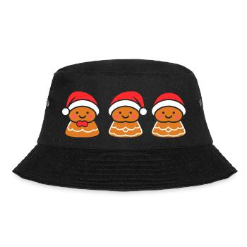 Lebkuchenmann - Bucket Hat - Schwarz - Vorne - Lela (165cm)