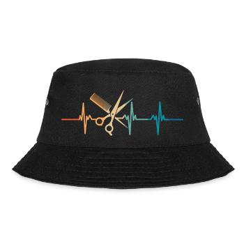 Friseur Herzschlag - Bucket Hat - Schwarz - Vorne - Lela (165cm)
