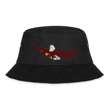 Eagle | Adler > Vectorgraphic - Bucket Hat - Schwarz - Vorne - Lela (165cm)