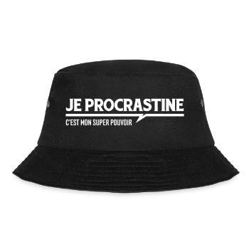 Je procrastine c'est mon super pouvoir - Bob - noir - Devant - Lela (165cm)