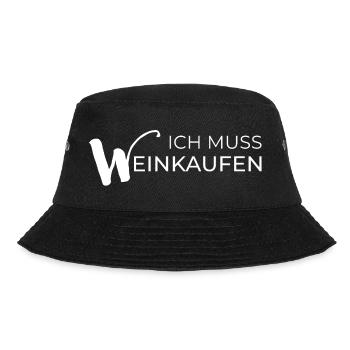 ich muss weinkaufen weinsprüche wein lustig - Bucket Hat - Schwarz - Vorne - Lela (165cm)