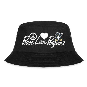 Liebe Frieden Pinguine Lustiger Tupfer Cooler Pinguin Dabben - Bucket Hat - Schwarz - Vorne - Lela (165cm)