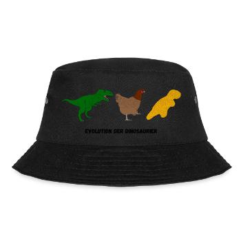 Evolution der Dinosaurier - Bucket Hat - Schwarz - Vorne - Lela (165cm)