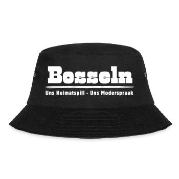 Bosseln - Uns Heimatspill - Uns Moderspraak - Bucket Hat - Schwarz - Vorne - Lela (165cm)