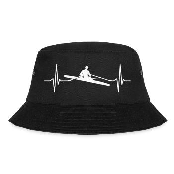 Ruderer Herzschlag Rudern Ruderboot - Bucket Hat - Schwarz - Vorne - Lela (165cm)