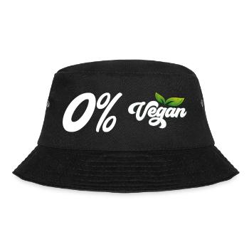 0% Vegan - Bucket Hat - Schwarz - Vorne - Lela (165cm)