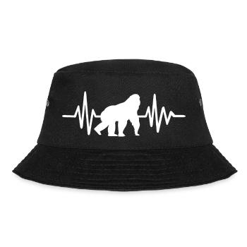 Orang-Utan-Herzschlag - Bucket Hat - Schwarz - Vorne - Lela (165cm)