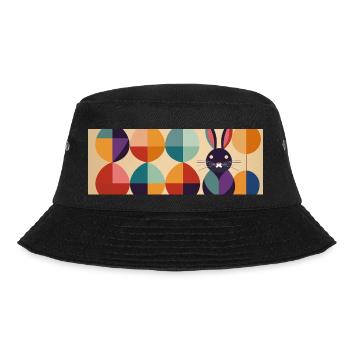 Osterhase No.10 - Bucket Hat - Schwarz - Vorne - Lela (165cm)