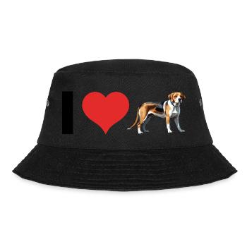 I love Beagles - Pet Design - Bucket Hat - Schwarz - Vorne - Lela (165cm)