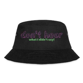Literal Listener - Bucket Hat - Schwarz - Vorne - Lela (165cm)