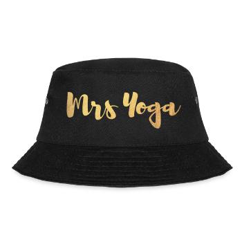 Mrs. Mrs. Yoga Fan Gold Exclusive Handwriting Pair - Bucket Hat - black - Front - Lela (165cm)