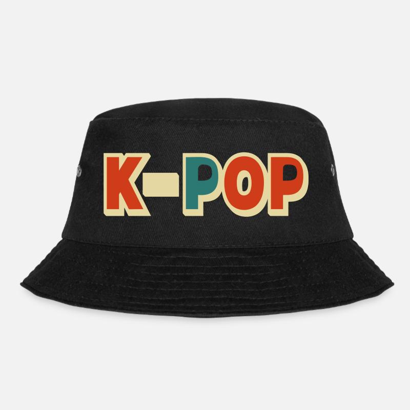 K-pop 5 customizable colors - Bucket Hat - black
