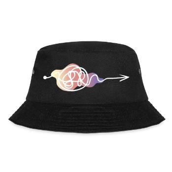 Pastel Lines Arrow Design - Bucket Hat - black - Front - Lela (165cm)