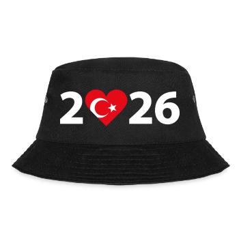 I love Türkei 2026, Urlaub in der Türkei 2026 - Bucket Hat - Schwarz - Vorne - Lela (165cm)
