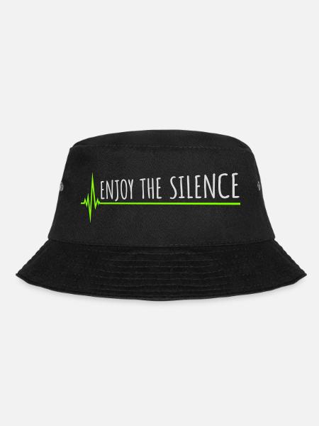 Enjoy The Silence Spruch Ruhe Stille Introvertiert - Bucket Hat - Schwarz