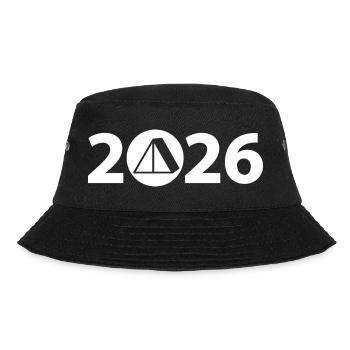 Camping 2026, Camping 2026, Outdoor 2026 - Bucket Hat - black - Front - Lela (165cm)
