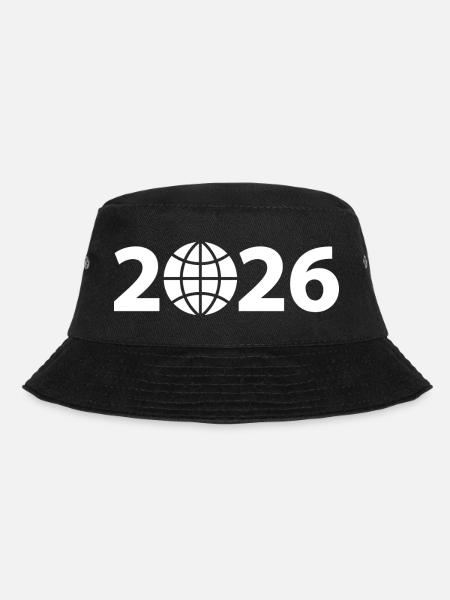 Globus 2026, Weltreise 2026, Weltkugel 2026 - Bucket Hat - Schwarz