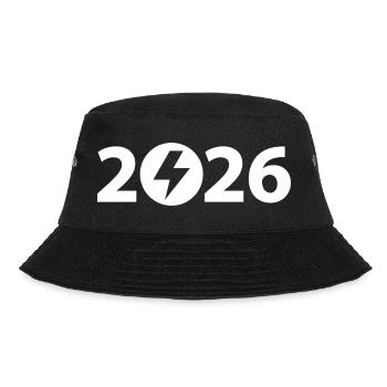 Hochspannung 2026, Elektriker 2026 - Bucket Hat - Schwarz - Vorne - Lela (165cm)