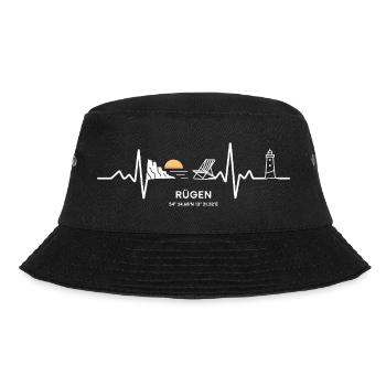 Rügen Heartbeat Baltic Sea Love - Bucket Hat - black - Front - Lela (165cm)