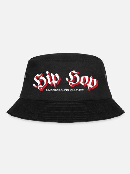 Hip-Hop-Underground-Kultur-Tee - Bucket Hat - Schwarz