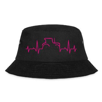 KARDIOGRAMM TRAKTOR Magenta - Bucket Hat - Schwarz - Vorne - Lela (165cm)