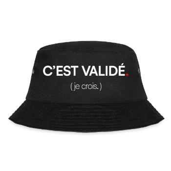 C’est validé Humour Moderne Minimal - Bob - noir - Devant - Lela (165cm)