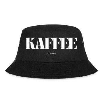 Kaffee ist Liebe - Bucket Hat - Schwarz - Vorne - Lela (165cm)