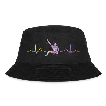 Boulderer heartbeat Bouldering Bouldering - Bucket Hat - black - Front - Lela (165cm)