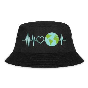 Earth Heartbeat World Love - Bucket Hat - black - Front - Lela (165cm)