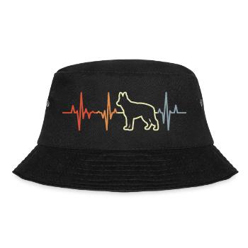 German Shepherd Heart Line - Bucket Hat - black - Front - Lela (165cm)