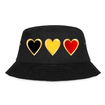 Belgium Heart - Bucket Hat - black - Front - Lela (165cm)