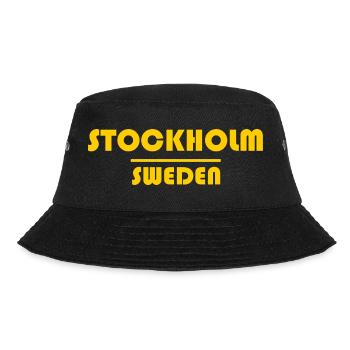 Stockholm Neon Typography - Bucket Hat - black - Front - Lela (165cm)