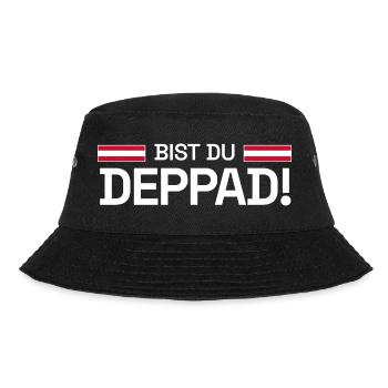 Bist du deppad! - Rot-Weiß-Rot Fan-Edition 2026 - Bucket Hat - Schwarz - Vorne - Lela (165cm)