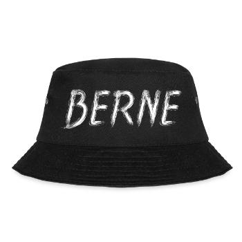 Bern Schweiz Grunge-Stil weißer Pinsel - Bucket Hat - Schwarz - Vorne - Lela (165cm)