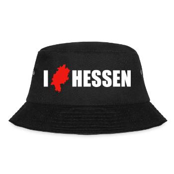 I Love Hessen - Bucket Hat - Schwarz - Vorne - Lela (165cm)