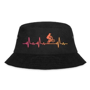 BMX Bike Sunset BMX Rider's Heartbeat - Bucket Hat - Schwarz - Vorne - Lela (165cm)