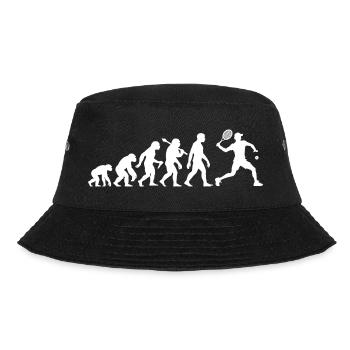 Tennisspieler Evolution für Tennis Trainer - Bucket Hat - Schwarz - Vorne