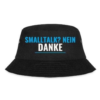 Shirt für Entwickler – Smalltalk? Nein danke - Bucket Hat - Schwarz - Vorne