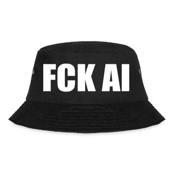 Fck ai - Bucket Hat - Schwarz - Vorne