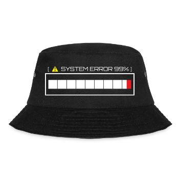 Systemfehler 99% Ladezustand - Bucket Hat - Schwarz - Vorne