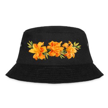 day lilies lilien blumen flowers garten garden1 - Bucket Hat - Schwarz - Vorne - Lela (165cm)