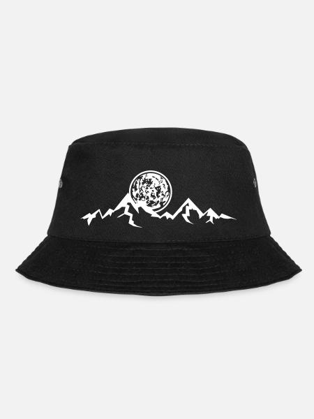 klettern berge huegel bergsteigen bergsteiger plan - Bucket Hat - Schwarz
