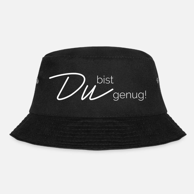 Du bist genug! - Bucket Hat - Schwarz