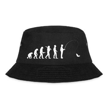 Fishing evolution - development to become an angler - Bucket Hat - black - Front - Lela (165cm)