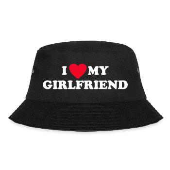 Ich liebe meine Freundin - Bucket Hat - Schwarz - Vorne - Lela (165cm)