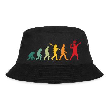 Tennisspieler Entwicklung Mensch Affe Mann Tennis - Bucket Hat - Schwarz - Vorne - Lela (165cm)